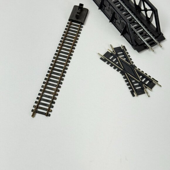 Model Train Track Set With Bridge Left Right Switch Pieces Perfect For Hobbyists - Picture 4 of 6